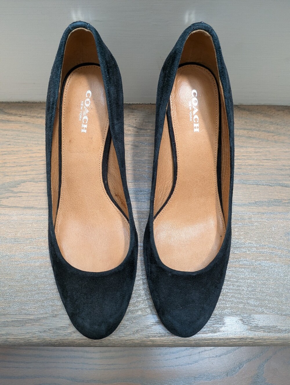 Coach "Rosey" Suede Pumps - Black - Picture 2 of 7